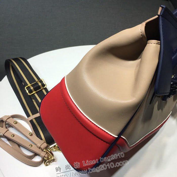 VERSACE女包 杜美莎頭像logo手袋 配色女手提包 大號 範思哲單肩斜挎包 1111  bfd1049